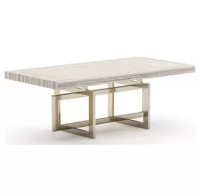Wish You Were Here Sandstone and Whisper of Gold 48" Rectangular Cocktail Table