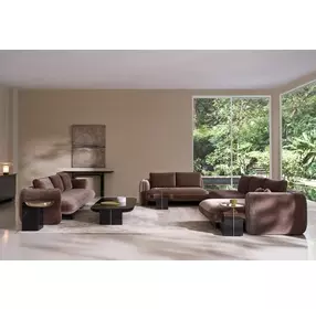 Overlap Nero Marquina and Whisper of Gold Round Side Table