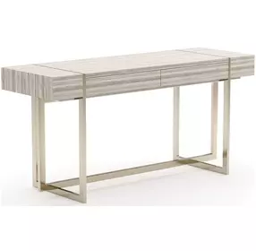 Wish You Were Here Sandstone and Whisper of Gold 60" Console Table