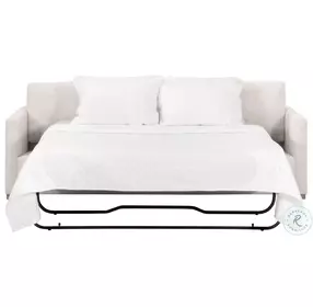 Clara Stone Basketweave Performance Fabric 86" Queen Sofa Sleeper