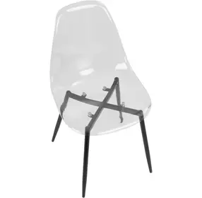 Clara Black And Clear Dining Chair Set of 2