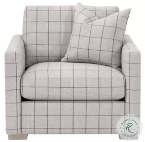 Clara Cement Performance Fabric Slim Arm Chair