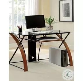 Baden Oak And Black Computer Desk