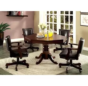 Rowan Cherry 48" Octagonal Dining and Game Table with Cup Holder
