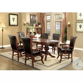 Melina Brown Cherry Arm Chair Set Of 2