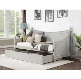 Lycoris Light Gray Twin Daybed with Trundle