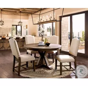 Julia Light Oak Round Dining Table
