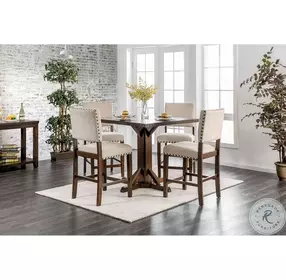 Glenbrook Brown Cherry And Ivory Counter Height Chair Set Of 2