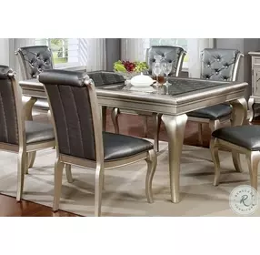 Amina Champagne 66" Rectangular Dining Room Set