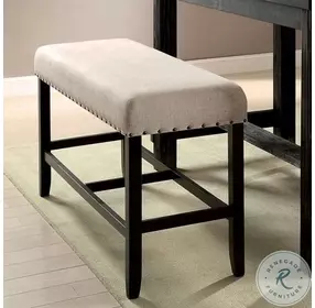 Sania Antique Black Counter Height Bench