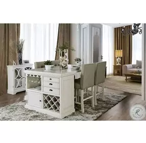 Sutton Antique White Counter Height Chair Set Of 2