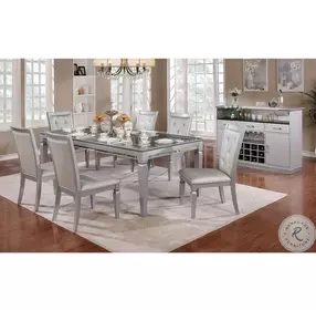 Alena Silver Extendable Dining Table