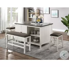 Heidelberg Dark Gray Counter Height Bench