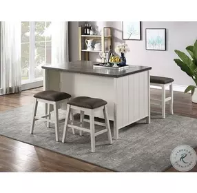 Heidelberg Off White And Dark Gray Counter Height Dining Table