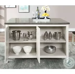 Heidelberg Off White And Dark Gray Counter Height Dining Room Set