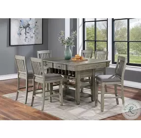 Anaya Gray And Light Gray Counter Height Stool Set of 2