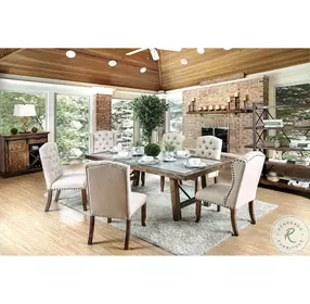 Gianna Rustic Pine Wingback Chair Set Of 2