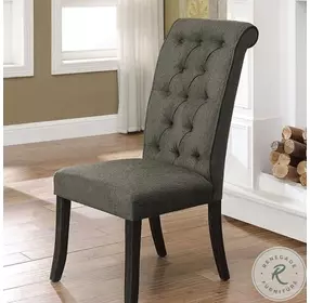 Sania Antique Black And Gray Side Chair Set of 2