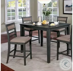 Fafnir Gray 5 Piece Counter Height Dining Room Set