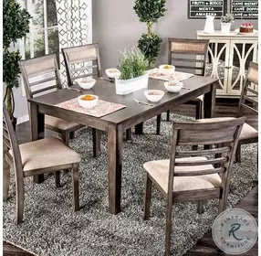 Taylah Weathered Gray 7 Piece Dining Set