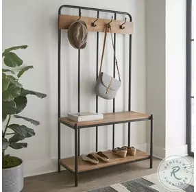 Camino Natural Brown And Black Hall Tree