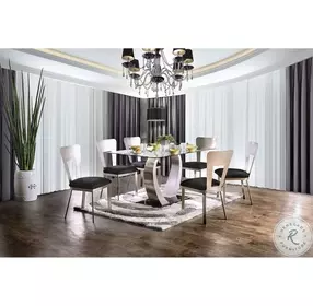 Nova Satin Plated Rectangular Dining Table