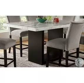 Kian White And Black Counter Height Dining Room Set