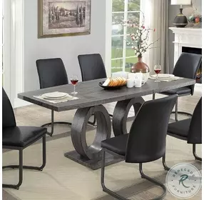 Saskia Gray Extendable Dining Room Set