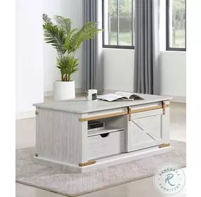 Bacerra Antique White And Gold Occasional Table Set