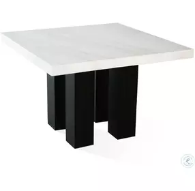 Camila White Marble And Ebony 54" Dining Room Set