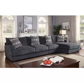 Kaylee Black 148" Large RAF Modular Sectional