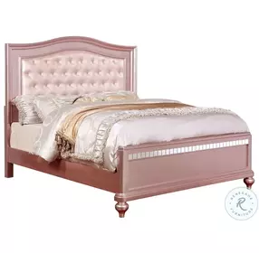 Ariston Rose Gold Arch Youth Upholstered Panel Bedroom Set