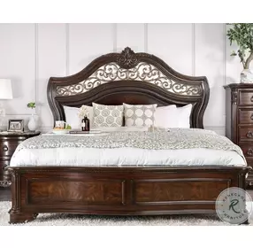 Menodora Brown Cherry Panel Bedroom Set