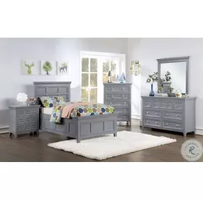 Castlile Gray Twin Storage Platform Bed