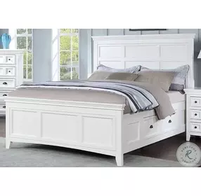 Castile White Storage Platform Bedroom Set