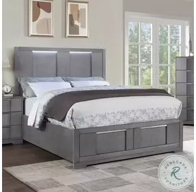 Regulus Gray Storage Platform Bedroom Set