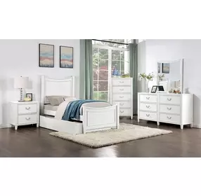 Lycoris White 5 Drawer Chest