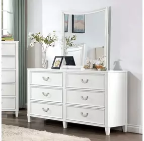 Lycoris White 6 Drawer Dresser