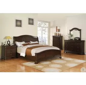 Conley Cherry Queen Panel Sleigh Bed