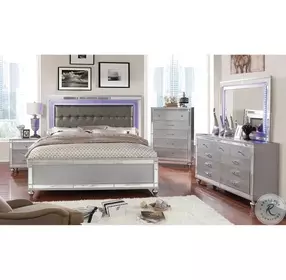 Brachium Silver King Upholstered Panel Bed