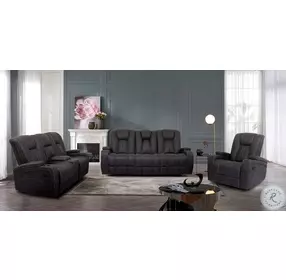 Amirah Dark Gray Glider Loveseat