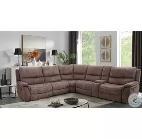 Jerominus Dark Brown 6 Piece Reclining Sectional