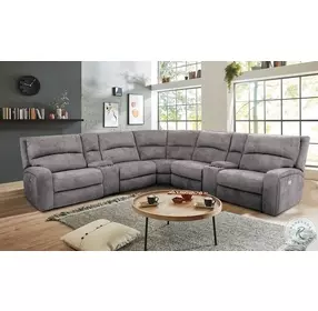 Apostolos Light Gray 7 Piece Power Reclining Sectional