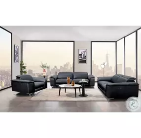 Ascona Black Power Reclining Loveseat