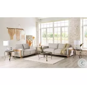 Harstad Light Brown And Natural Chair