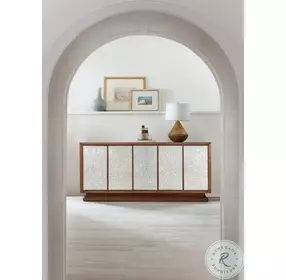 Wildmere Brown And Silver Entertainment Credenza