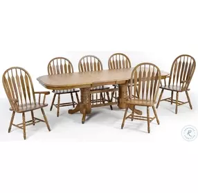 Classic Oak Chestnut Large Arrow Back Side Chair