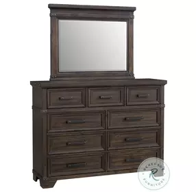 Canyon Ridge Charcoal 9 Drawer Dresser And Mirror