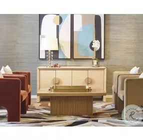 Colt Natural Grasscloth 4 Door Buffet