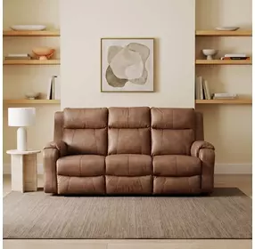 Contour Cocoa 83" Power Reclining Sofa with Power Headrest and USB Charging